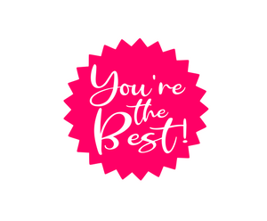 You're the Best Starburst Pink Package Tags - Dots and Bows Designs