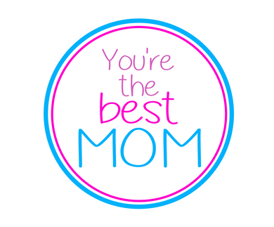 You're The Best Mom Multicolor Package Tags - Dots and Bows Designs