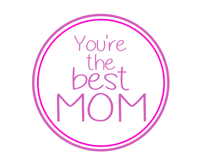 You're The Best Mom Purple Package Tags - Dots and Bows Designs