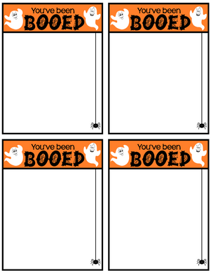 You've Been Booed 4x5 Backer Card