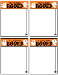 You've Been Booed 4x5 Backer Card