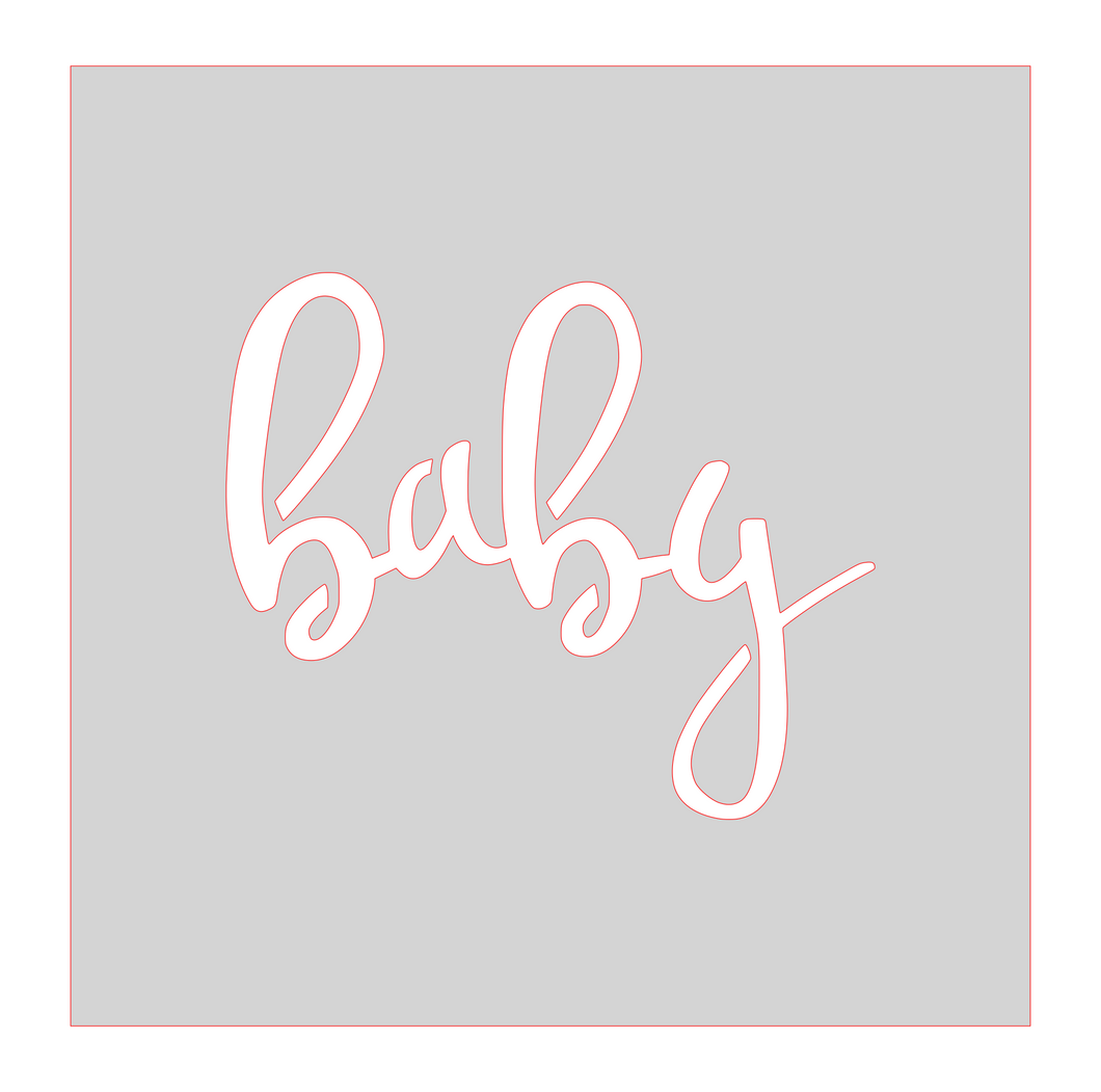 Baby Word Stencil