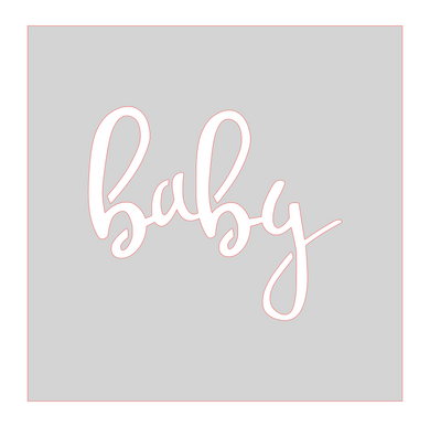 Baby Word Stencil Digital Download