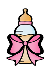 Load image into Gallery viewer, Bow Baby Bottle Cutter - Dots and Bows Designs