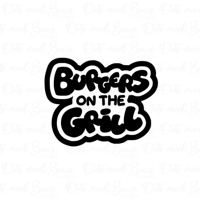 Burgers on the Grill Cutter - Dots and Bows Designs