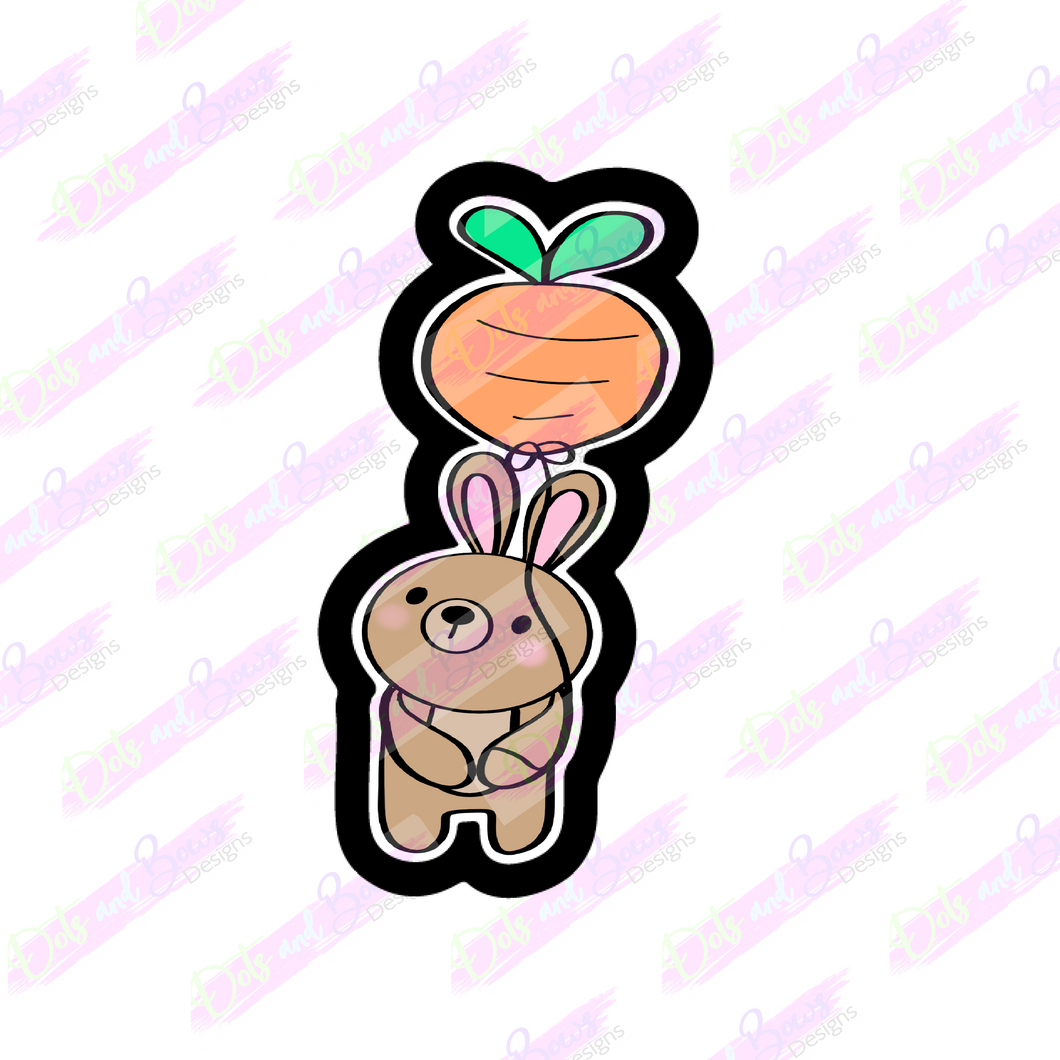 Carrot Balloon Bunny 2023 Cutter