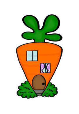 Carrot House Cutter - Dots and Bows Designs