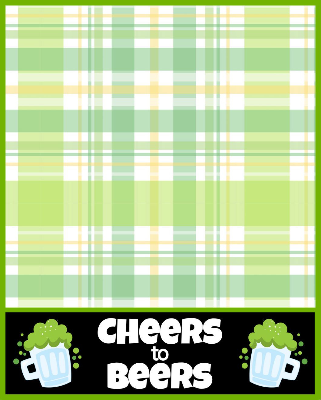 Cheers To Beers 4x5 Backer Card