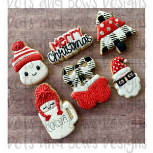 Mittens Cutter - Dots and Bows Designs