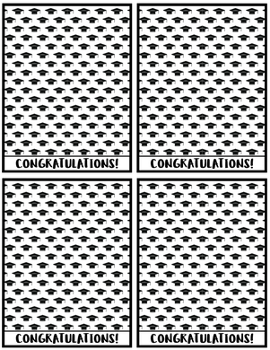 Congratulations Graduation Card 4x5 - Dots and Bows Designs