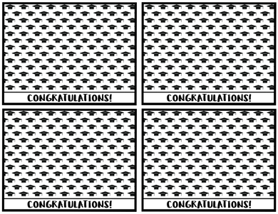 Congratulations Graduation Card 5x4 - Dots and Bows Designs