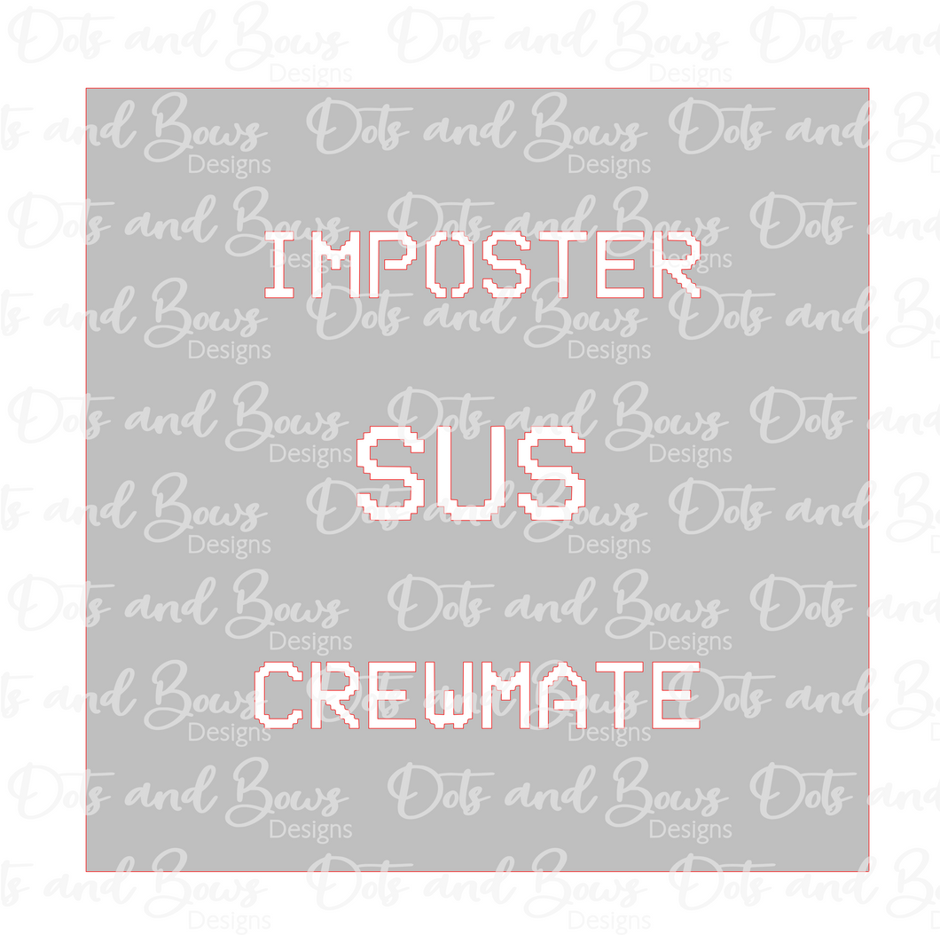 Crewmate SUS Imposter Stencil Digital Download