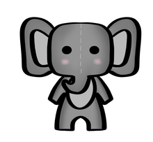 Load image into Gallery viewer, Elephant Baby Cutter - Dots and Bows Designs