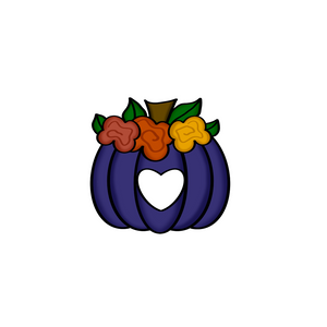 Floral Heart Cutout Pumpkin Cutter