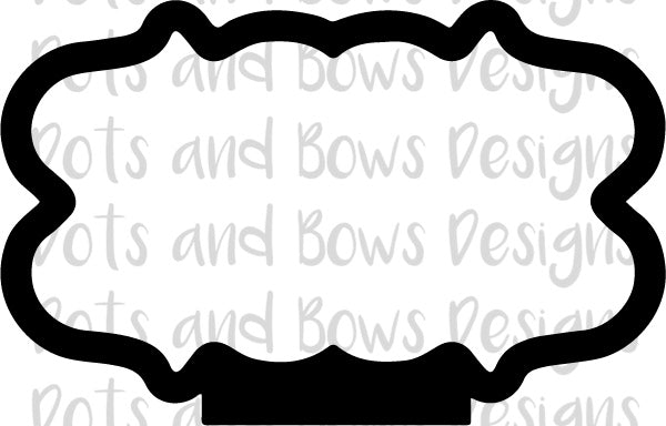 Kassandra Plaque Cutter - Dots and Bows Designs