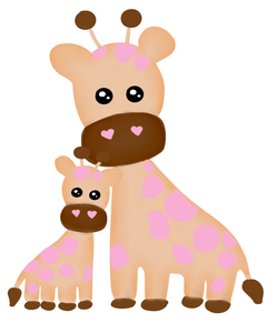 Mama Giraffe Cutter - Dots and Bows Designs