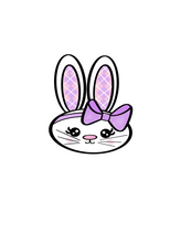 Load image into Gallery viewer, Girl Bunny Head Cutter - Dots and Bows Designs