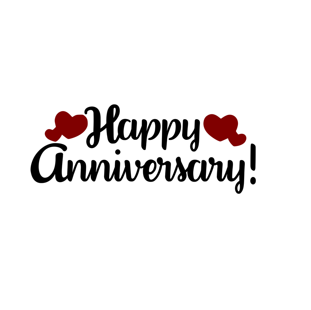 Happy Anniversary Lettering Stencil Digital Download