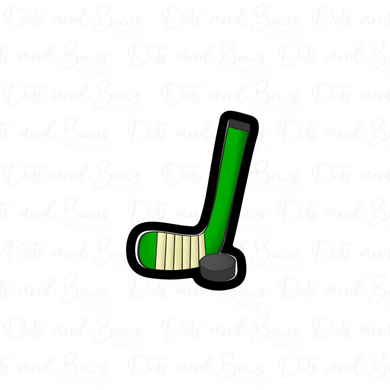 Hockey Stick and Puck STL Cutter File - Dots and Bows Designs