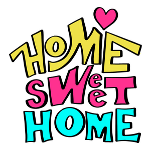 Home Sweet Home Stencil Digital Download CC - Dots and Bows Designs
