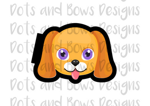 Puppy Face Cutter - Dots and Bows Designs
