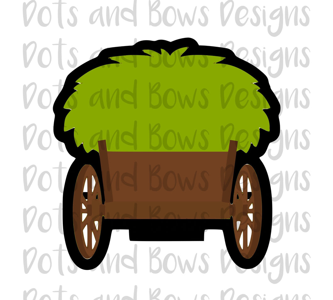 Hay/Grass/Evergreen Wagon Cutter - Dots and Bows Designs