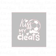 Load image into Gallery viewer, Kiss My Cleats 2-piece Stencil - Dots and Bows Designs