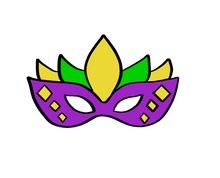Load image into Gallery viewer, Mardi Gras Mask Cutter CC - Dots and Bows Designs