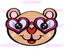 Load image into Gallery viewer, Nerdy Bear Cutter - Dots and Bows Designs