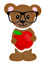 Load image into Gallery viewer, Apple Bear/Nerdy Apple Bear Cutter Set - Dots and Bows Designs