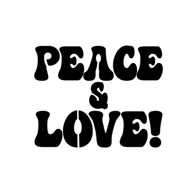 Peace & Love Stencil Digital Download