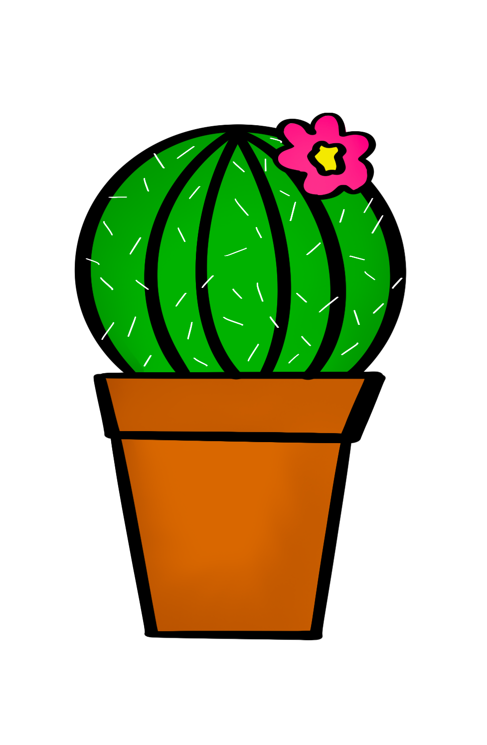 Potted Cactus Cutter - Dots and Bows Designs