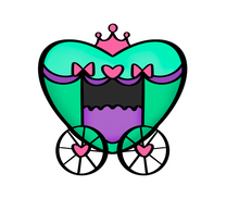 Load image into Gallery viewer, Princess Carriage Cutter - Dots and Bows Designs