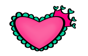 Princess Heart Cutter - Dots and Bows Designs