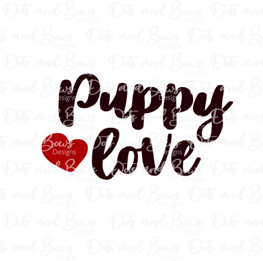 Puppy Love 2 Piece Stencil Digital Download