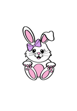 Load image into Gallery viewer, Girl Bunny Cutter - Dots and Bows Designs