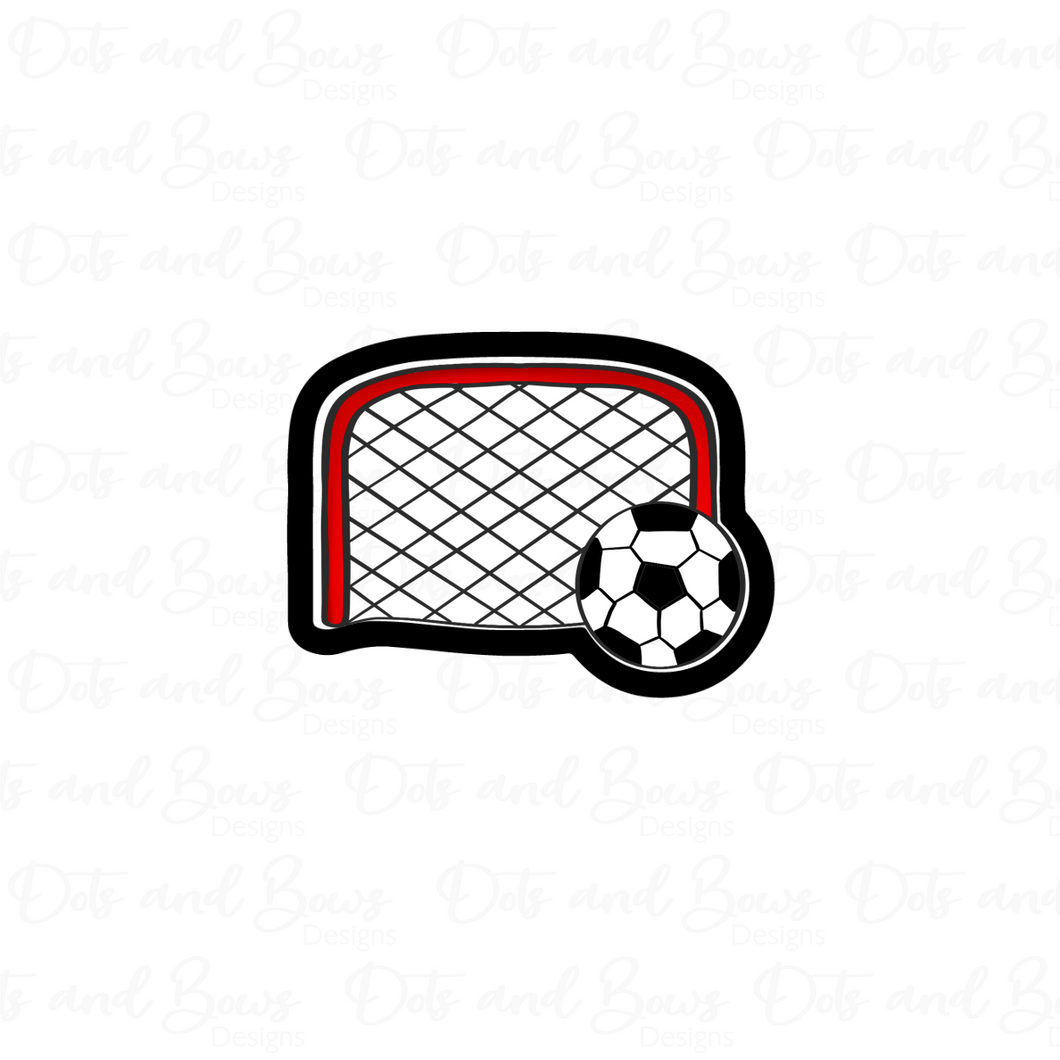 Soccer Net and Ball Cutter - Dots and Bows Designs