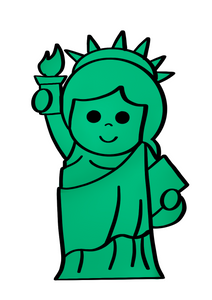 Statue of Liberty Cutter - Dots and Bows Designs