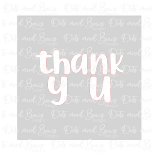 Thank You Lettering Stencil
