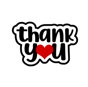 Thank You Lettering Stencil Digital Download