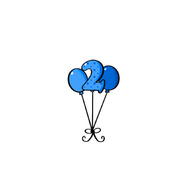 Two Balloon Bunch Stencil Digital Download