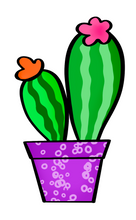 Load image into Gallery viewer, Two Cacti Cutter - Dots and Bows Designs