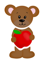 Load image into Gallery viewer, Apple Bear/Nerdy Apple Bear Cutter Set - Dots and Bows Designs