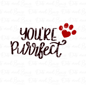 You're Purrfect 2 Piece Stencil Digital Download
